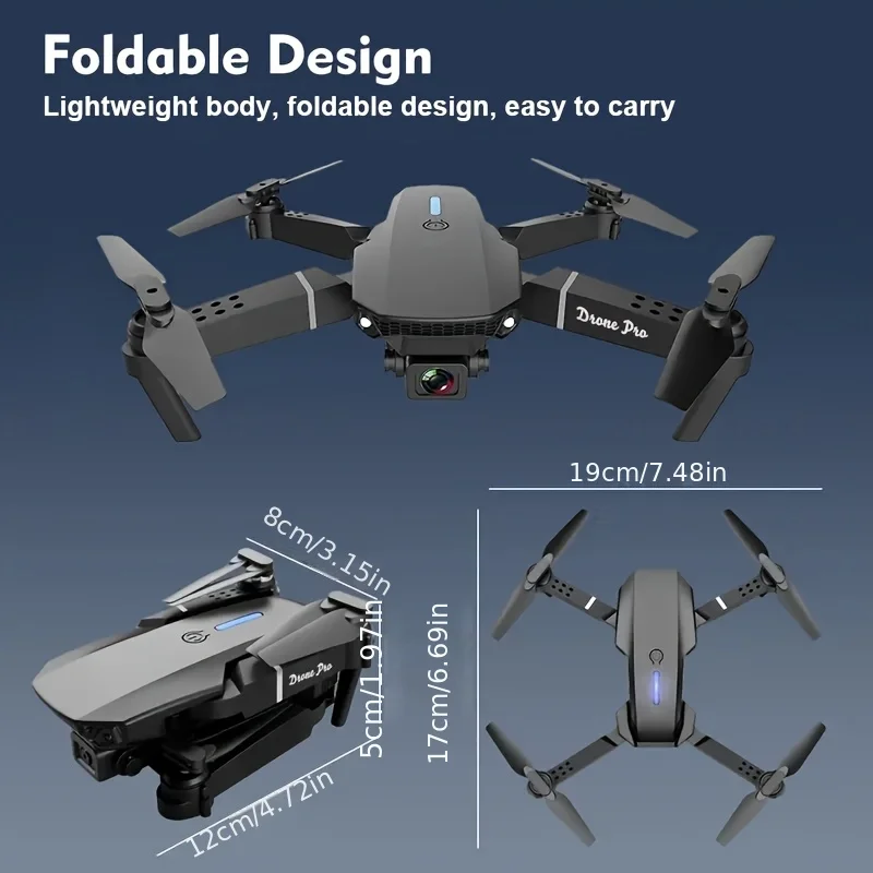 2025 E88 Professional Wide Angle RC Dron HD 4K Camera Mode Foldable Helicopter Aircraft Quadcopter Drone Kid Gift Toys - Image 2