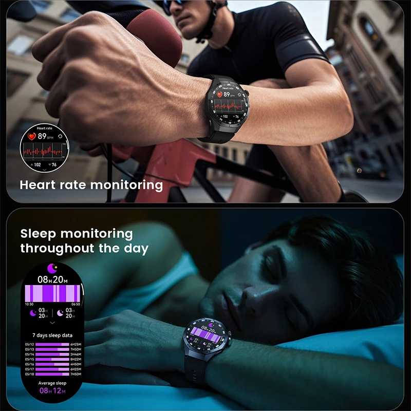 Men's AMOLED Screen GPS Motion trajectory Heart Rate Bluetooth Calls SmartWatch Waterproof - Image 6