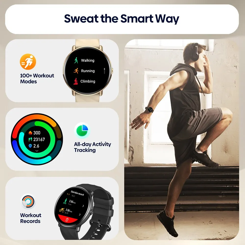 Zeblaze GTR 3 Pro Voice Calling Smart Watch 1.43" AMOLED Display 316L Stainless Steel Frame Fitness Tracking Smartwatch - Image 5