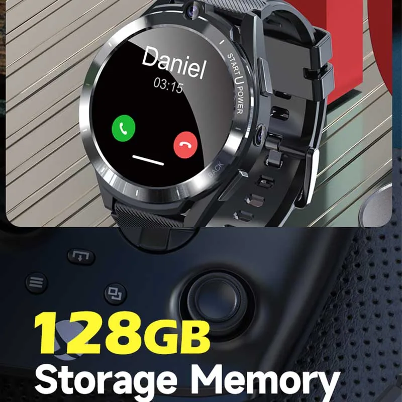RAM 6GB ROM 128GB 1.6 Inch 4G video Call Smart Watch GPS Wifi Dual Camera app download Sports Men Bluetooth Smartwatch - Image 4