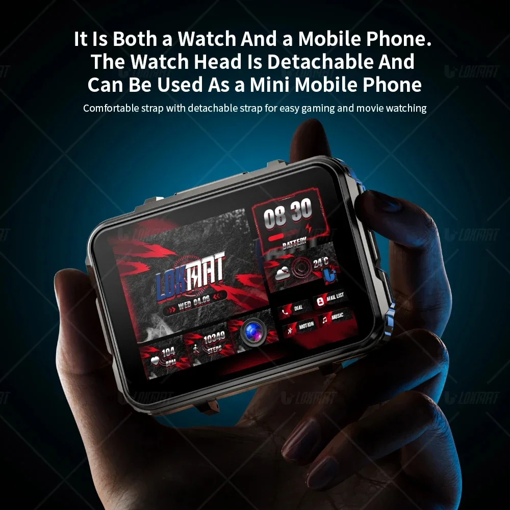 LOKMAT APPLLP 5 MAX Android Watch Phone Square Big Screen Wifi 4G Calls Smartwatches Dual Camera with Flashlight Gaming Watch - Image 3