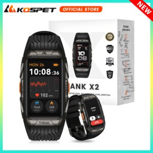 KOSPET TANK X2 Smart Watch For Men IP69K 5ATM Waterproof 3D Curved Screen 1.64'' AMOLED Bluetooth Call 170 Sport Mode Smartwatch