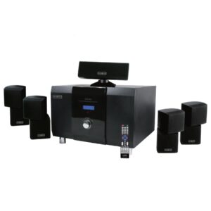5.1 Channel Home Theater System with 10" Subwoofer, Bluetooth,5 Speakers, Remote, Radio, RCA- Perfect for Movies, Music, Karaoke
