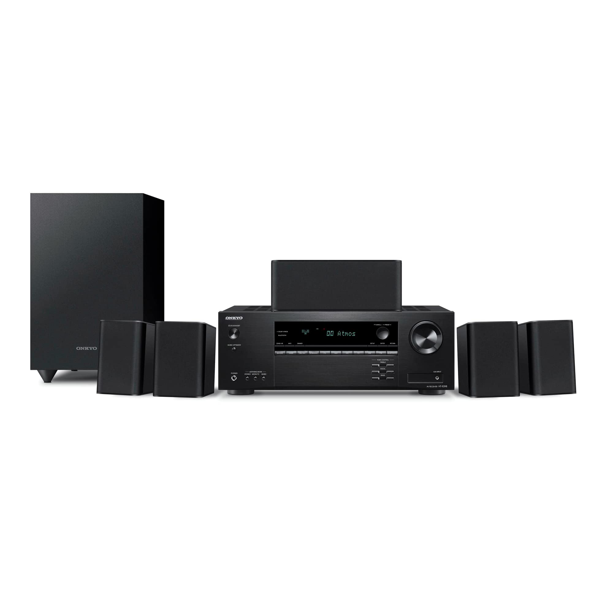 Onkyo HT-S3910 Home Audio Theater Receiver and Speaker Package, Front/Center Speaker, 4 Surround Speakers, Subwoofer and Receiver, 4K Ultra HD (2019 Model) - Image 6
