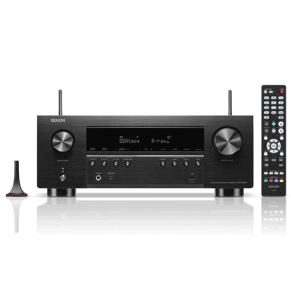 Klipsch Reference 5.2 Home Theater System, Bundle 2X R-625FA Floorstanding 2X R-12SW Subwoofer, R-52C Center, R-41M Bookshelf Speakers, and Denon AVR-S970H 7.2-Channel 8K Network AV Receiver - Image 4