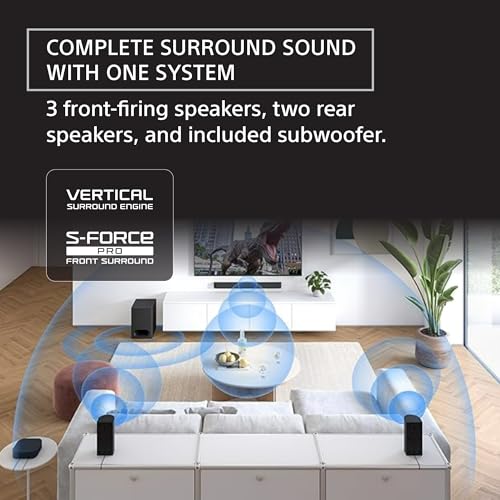 Sony BRAVIA Theater System 6, 5.1ch Home Theater System Sound bar with subwoofer and Rear Speakers, Surround Sound by Dolby Atmos/DTS:X Compatible HT-S60 - Image 11