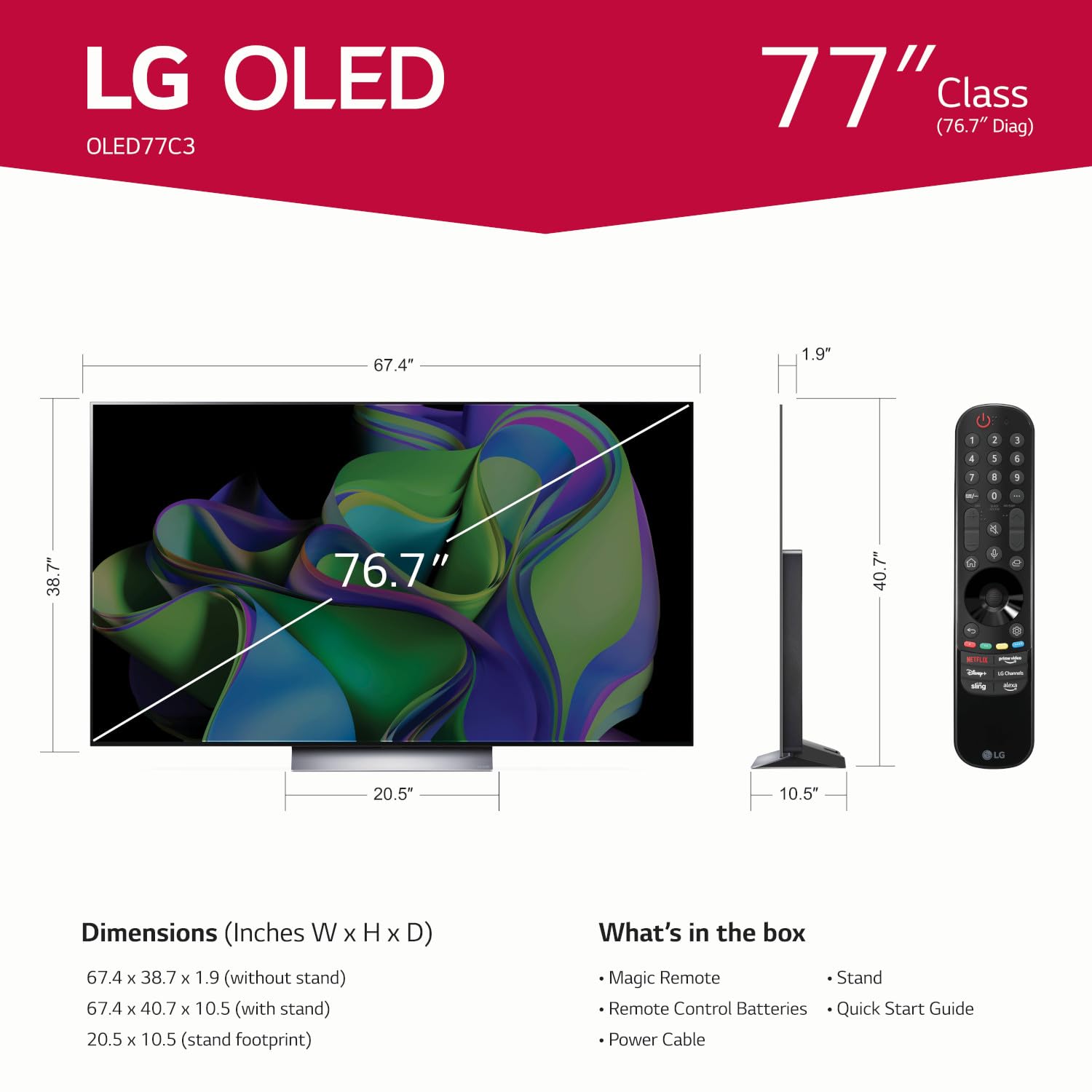 LG C3 Series 77-Inch Class OLED evo Smart TV OLED77C3PUA, 2023 - AI-Powered 4K, Alexa Built-in - Image 12