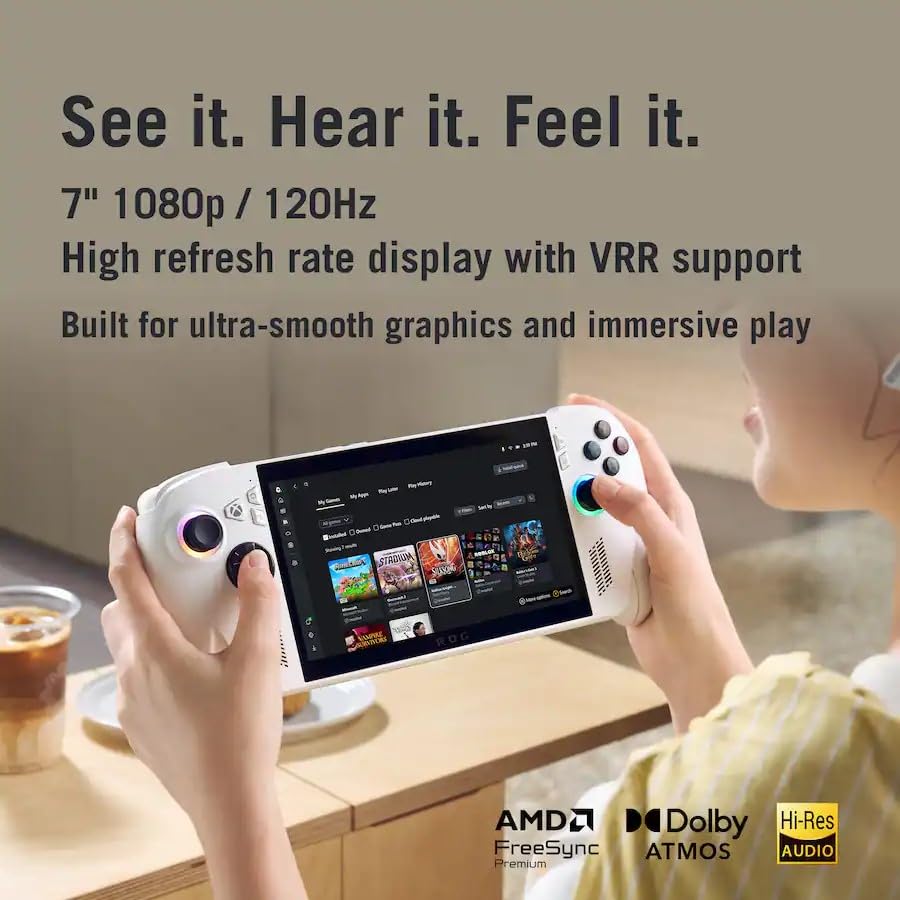 ASUS ROG Xbox Ally 7" FHD Gaming Handheld Console, 120Hz IPS LED Touch Screen, AMD Ryzen Z2 A Processor, 16GB with 1TB SSD, Windows 11, with GSF 3-in-1 Kit - Image 8