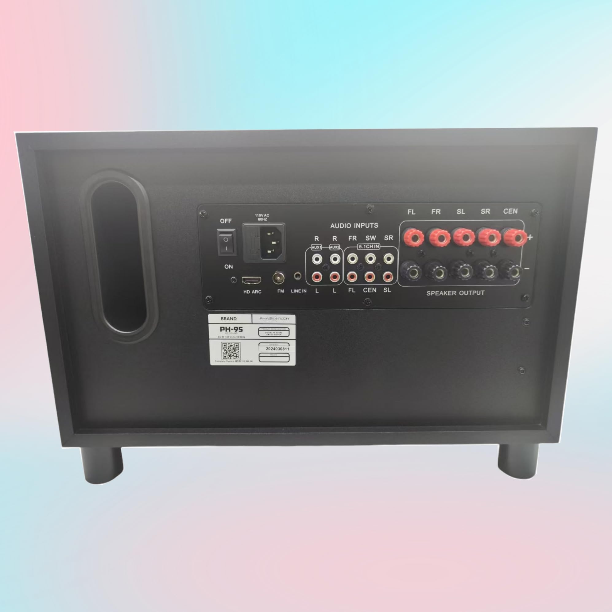 5.1 Channel Home Theater System with 10" Subwoofer, Bluetooth,5 Speakers, Remote, Radio, RCA- Perfect for Movies, Music, Karaoke - Image 6