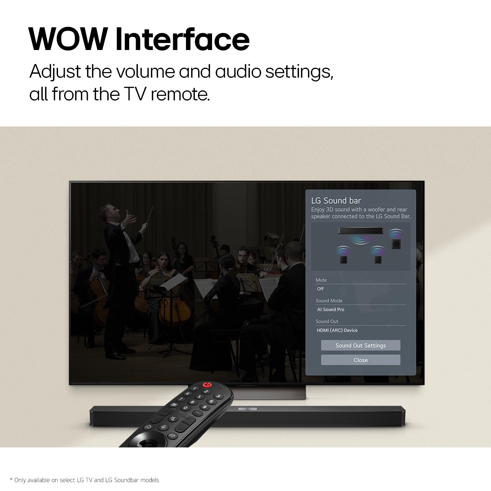 LG S40T 2.1 ch.Soundbar with Wireless Subwoofer, TV Synergy, Wow Interface, AI Sound Pro (2024 New Model) - Image 12