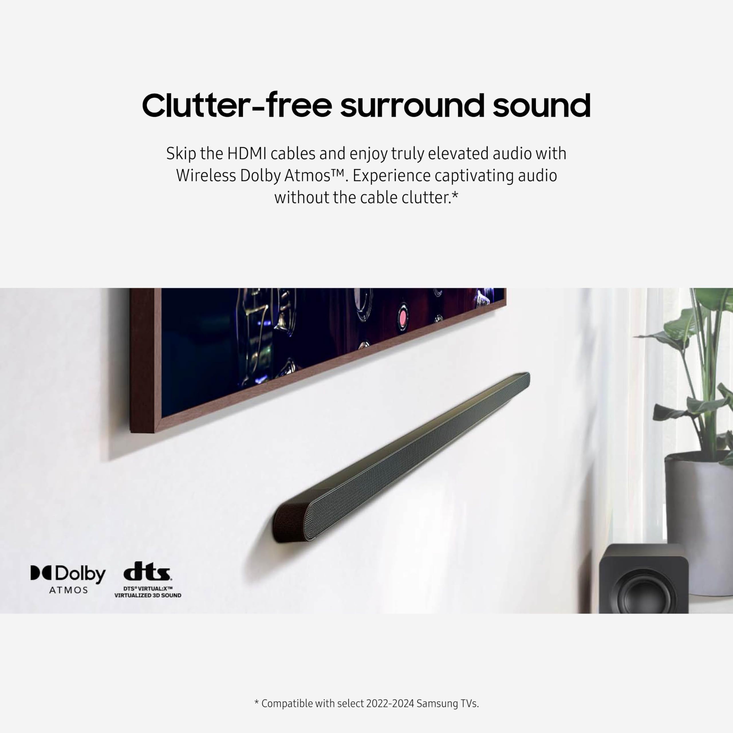SAMSUNG S800D 3.1.2ch Soundbar w/Wireless Dolby Atmos Audio, Ultra Slim Design, Q-Symphony, SpaceFit Sound Pro, Adaptive Sound, Game Mode Pro with Alexa Built-in, HW-S800D/ZA - Image 7