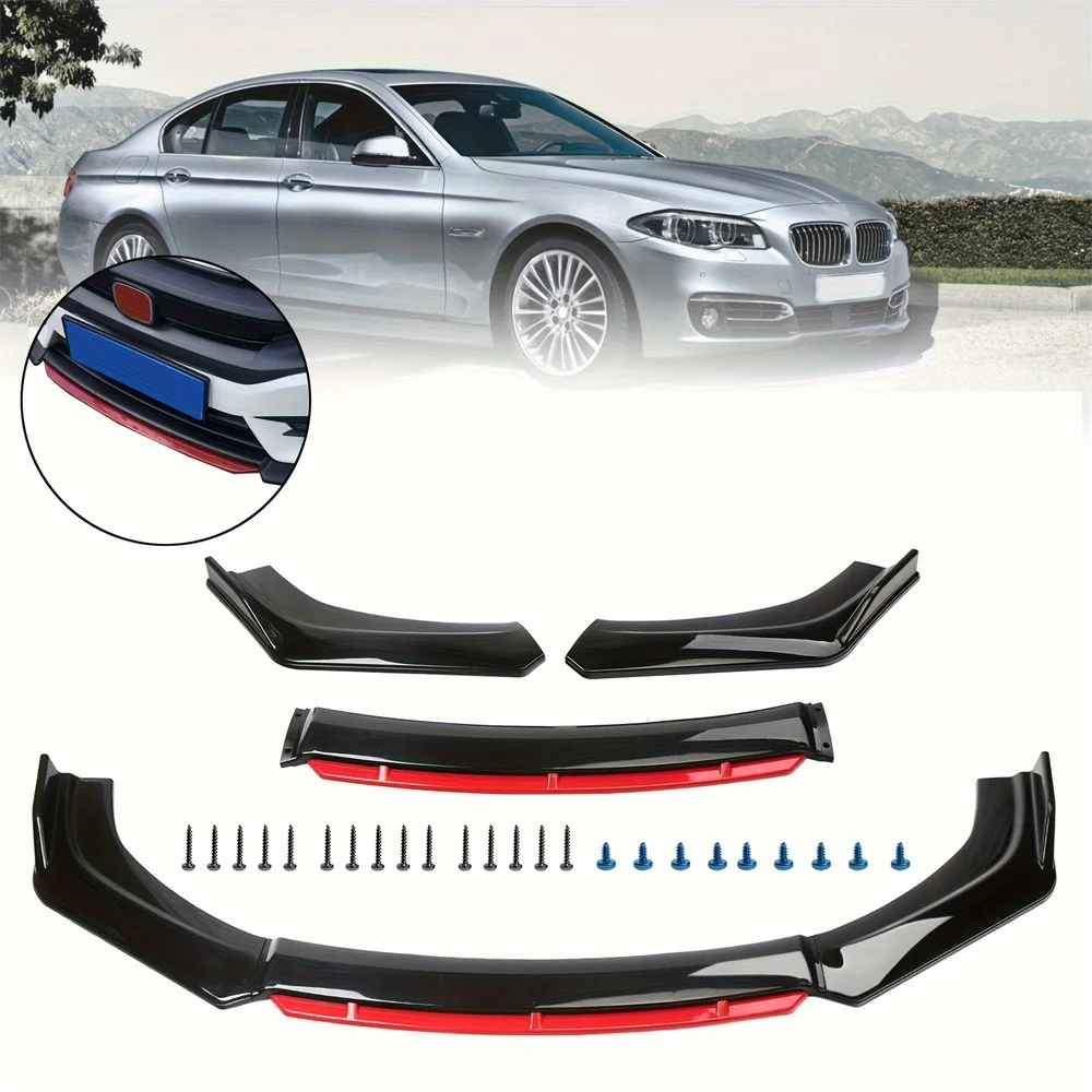 3PCS Universal Car Front Bumper Lip Splitter Lip Body Kit Spoiler Diffuser For BMW For Benz For Audi For VW For Subaru - Image 2