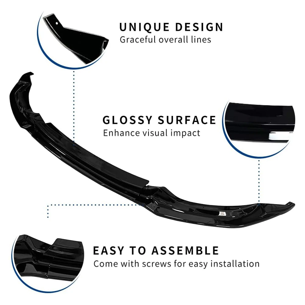 CS Style Bumper Lip For BMW M3 M4 F80 F82 F83 2015-2020 Car Front Bumper Spoiler Diffuser Splitter Lips Body Kit Tuning - Image 5