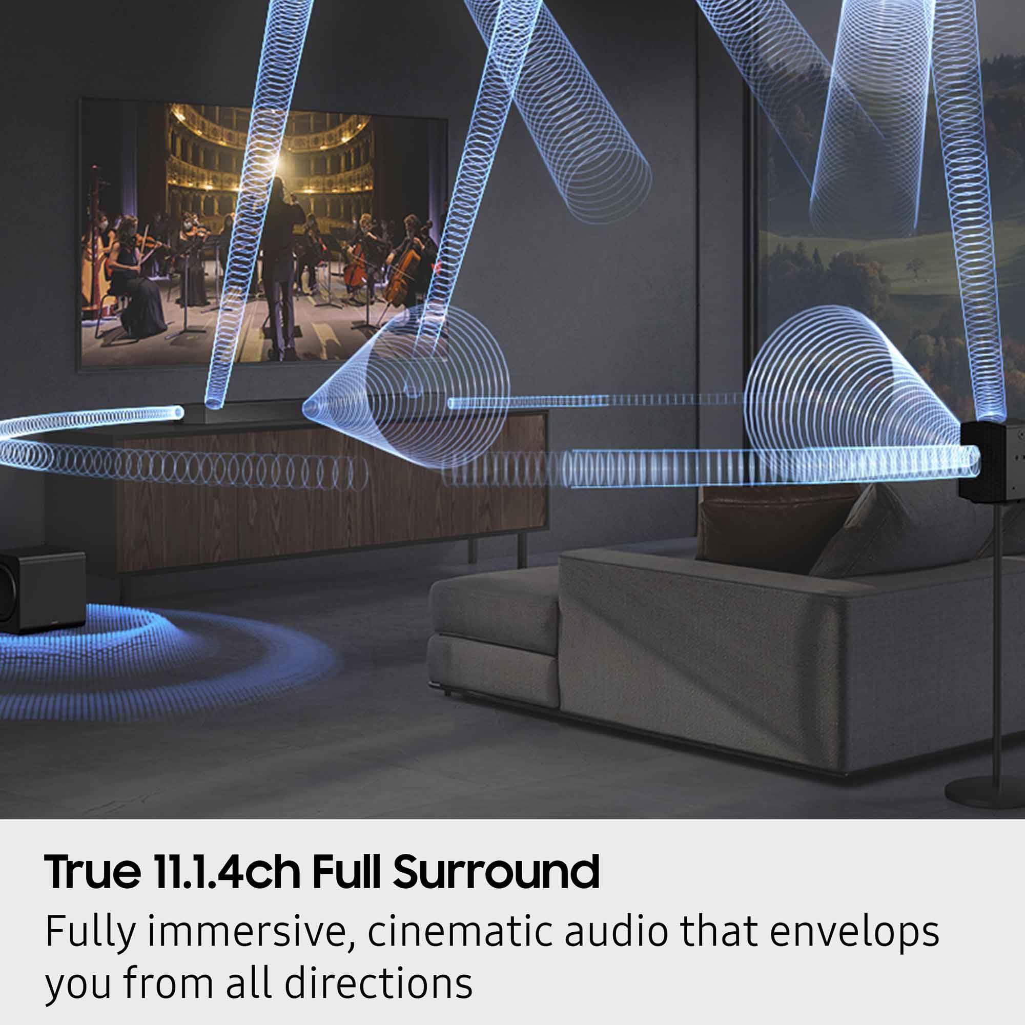 Samsung Q990F 11.1.4ch Q Series Subwoofer + Rear Speaker, Wireless Dolby Atmos, Q-Symphony, Game Mode Pro, Adaptive Sound (HW-Q990F, 2025) - Image 7