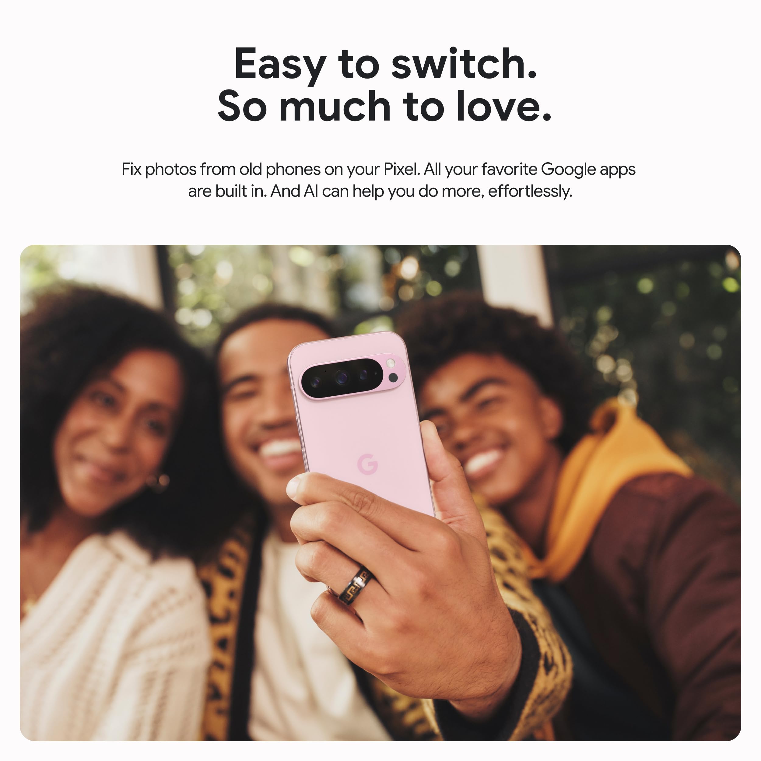 Google Pixel 9 Pro - Unlocked Android Smartphone with Gemini, Triple Rear Camera System, 24-Hour Battery, and 6.3" Super Actua Display - Hazel - 256 GB - Image 8