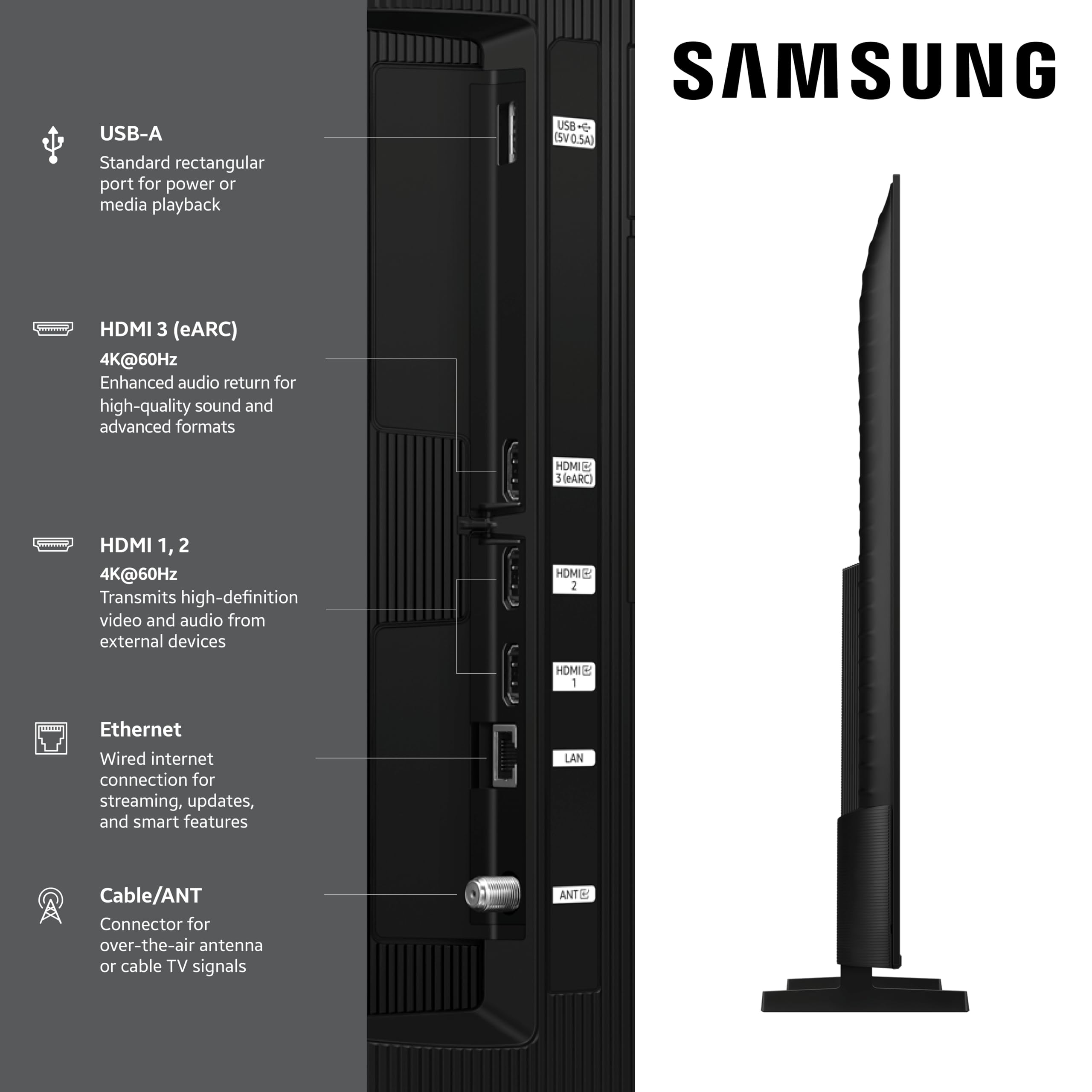 Samsung 50-Inch Class QLED Q7F Series Samsung Vision AI Smart TV (2025 Model, 50Q7F) Quantum HDR, Object Tracking Sound Lite, Q4 AI Gen1 Processor, 4K upscaling, Gaming Hub, Alexa Built-in - Image 12