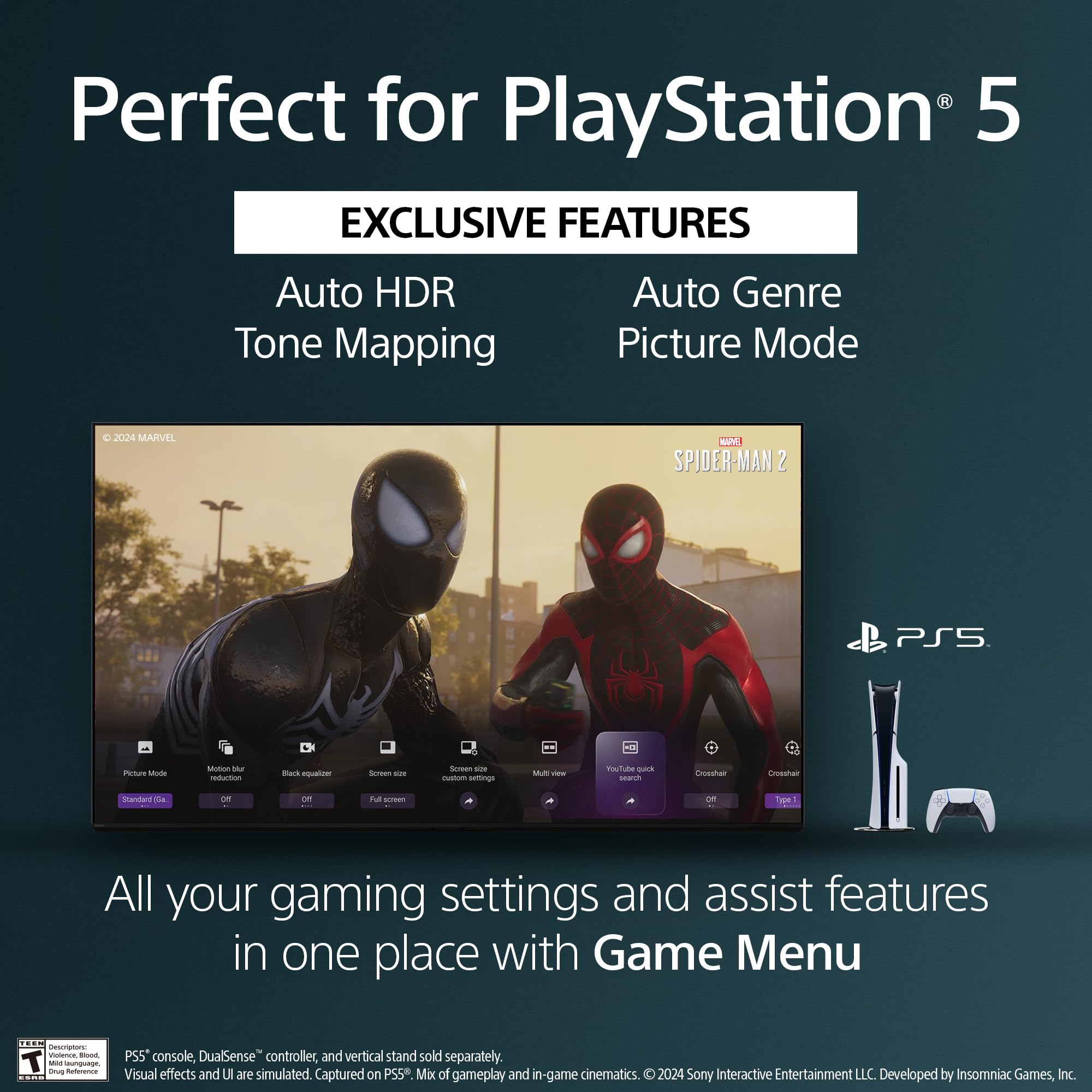 Sony BRAVIA 5 65 Inch TV, Mini LED, 4K Smart Google TV, XR Processor with AI Technology,120hz Television with Dolby Vision/Atmos, Exclusive Features for PlayStation®5, K-65XR50, 2025 Model - Image 9
