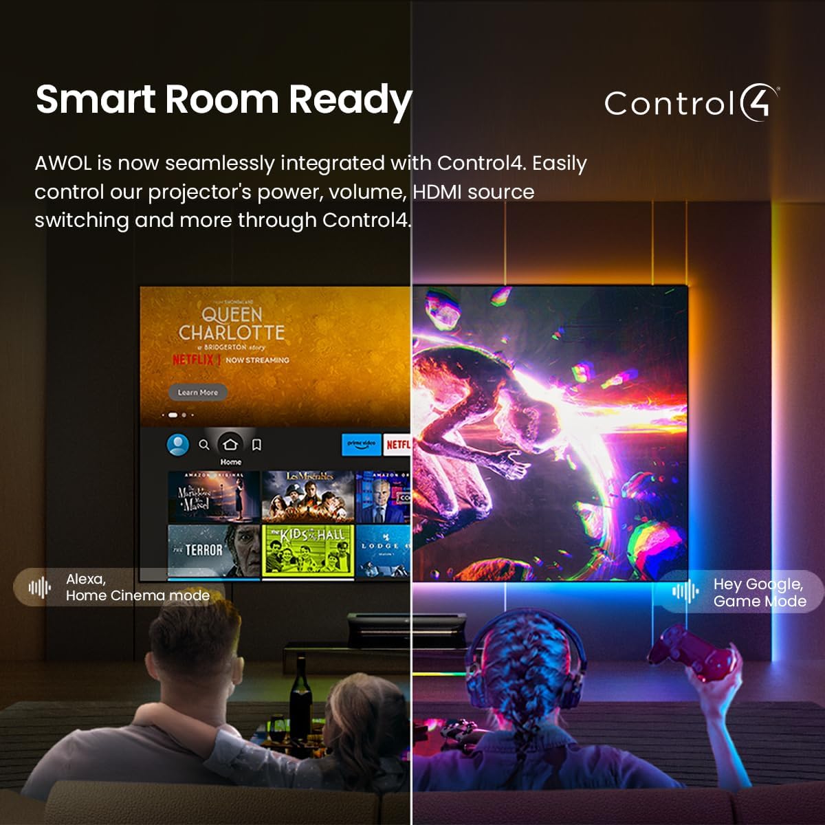 AWOL VISION LTV-3000 Pro 4K 3D Ultra Short Throw Triple Laser Projector, Dolby Vision & Atmos, HDR10+, 150" UST Laser TV Home Theater Projector - Image 8