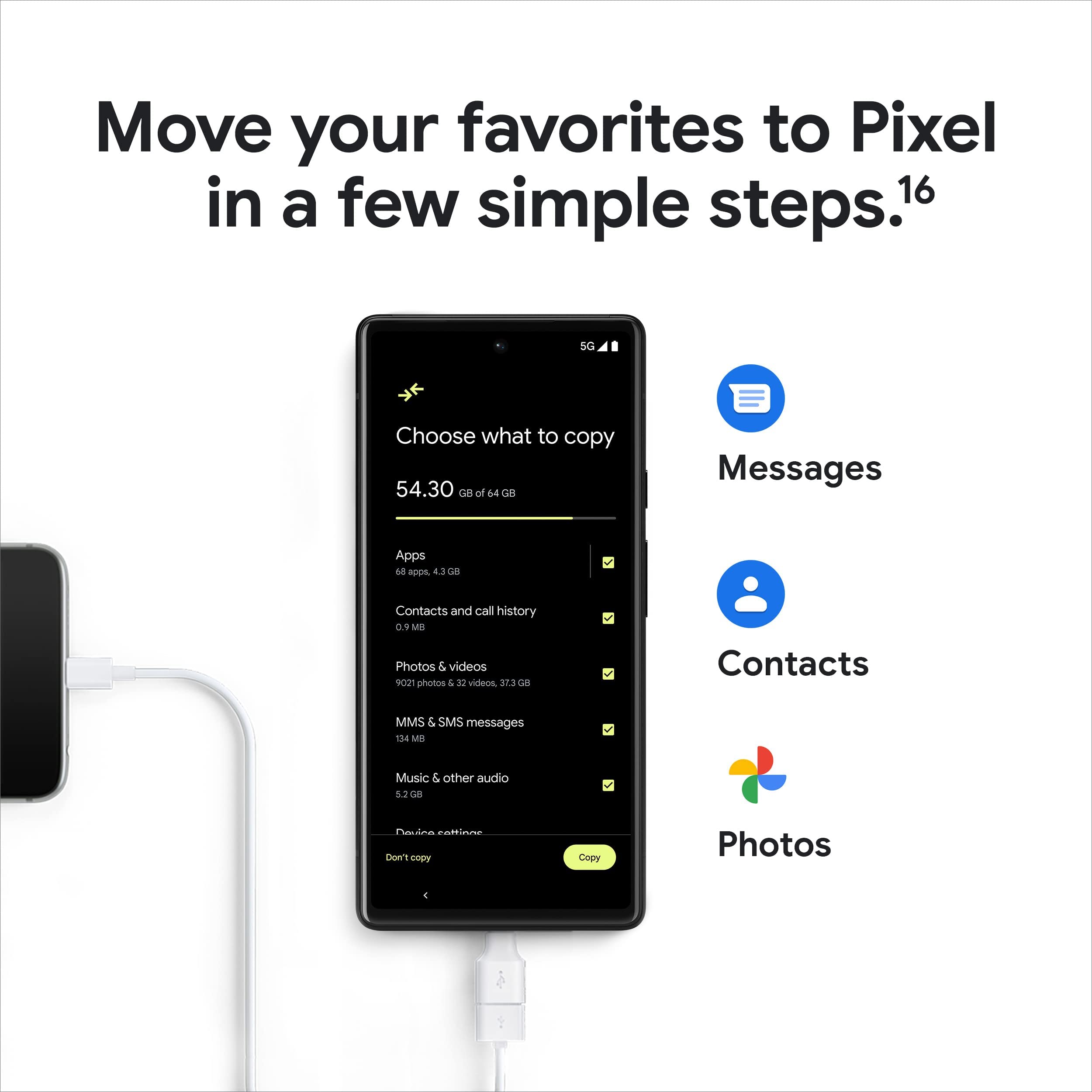 Google Pixel 6 – 5G Android Phone - Unlocked Smartphone with Wide and Ultrawide Lens - 256GB - Stormy Black - Image 6