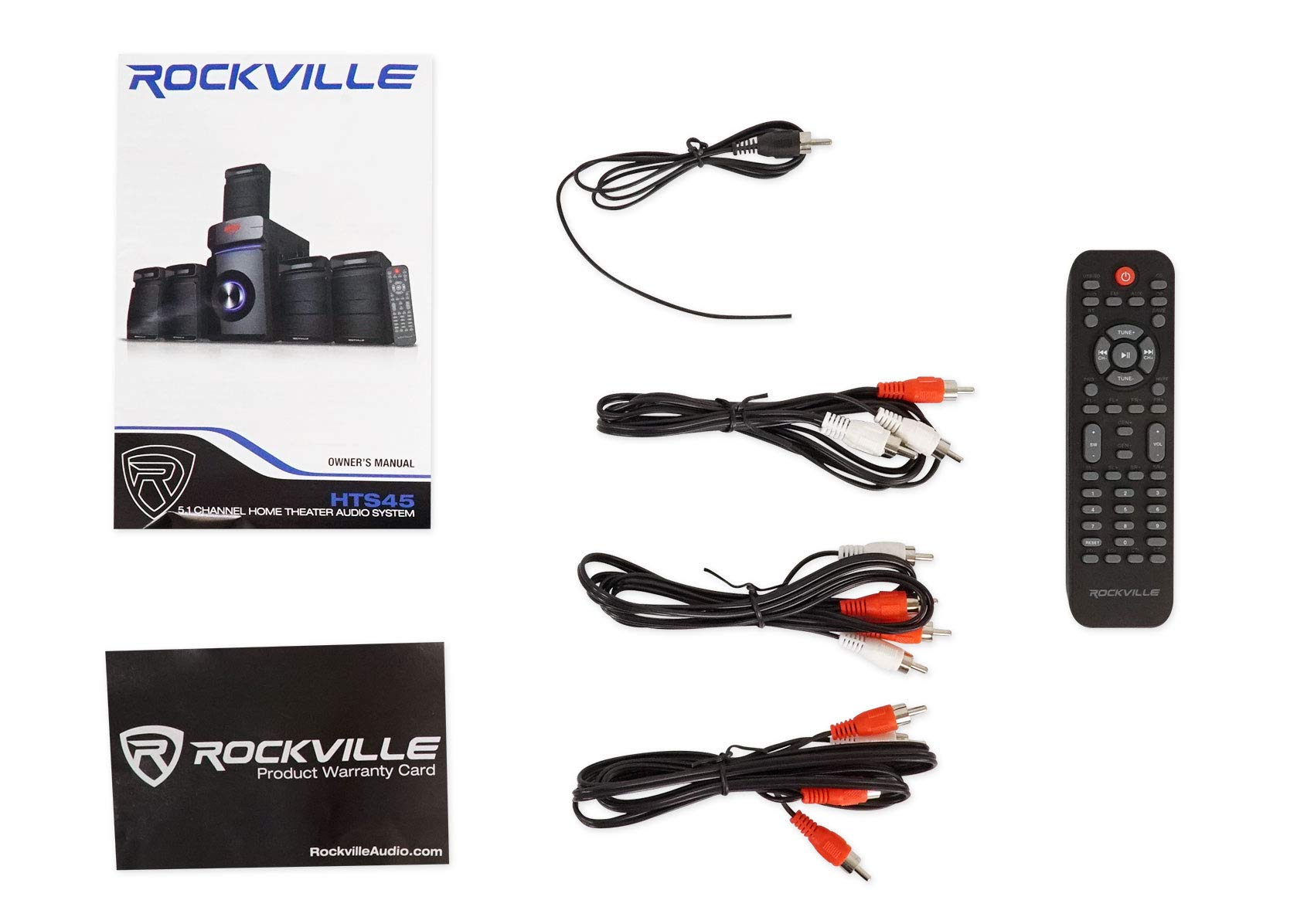 Rockville HTS45 800w 5.1 Channel Home Theater Audio System, Bluetooth Connectivity, USB/SD Playback, Wall-Mountable Speakers, for Home Entertainment - Image 4