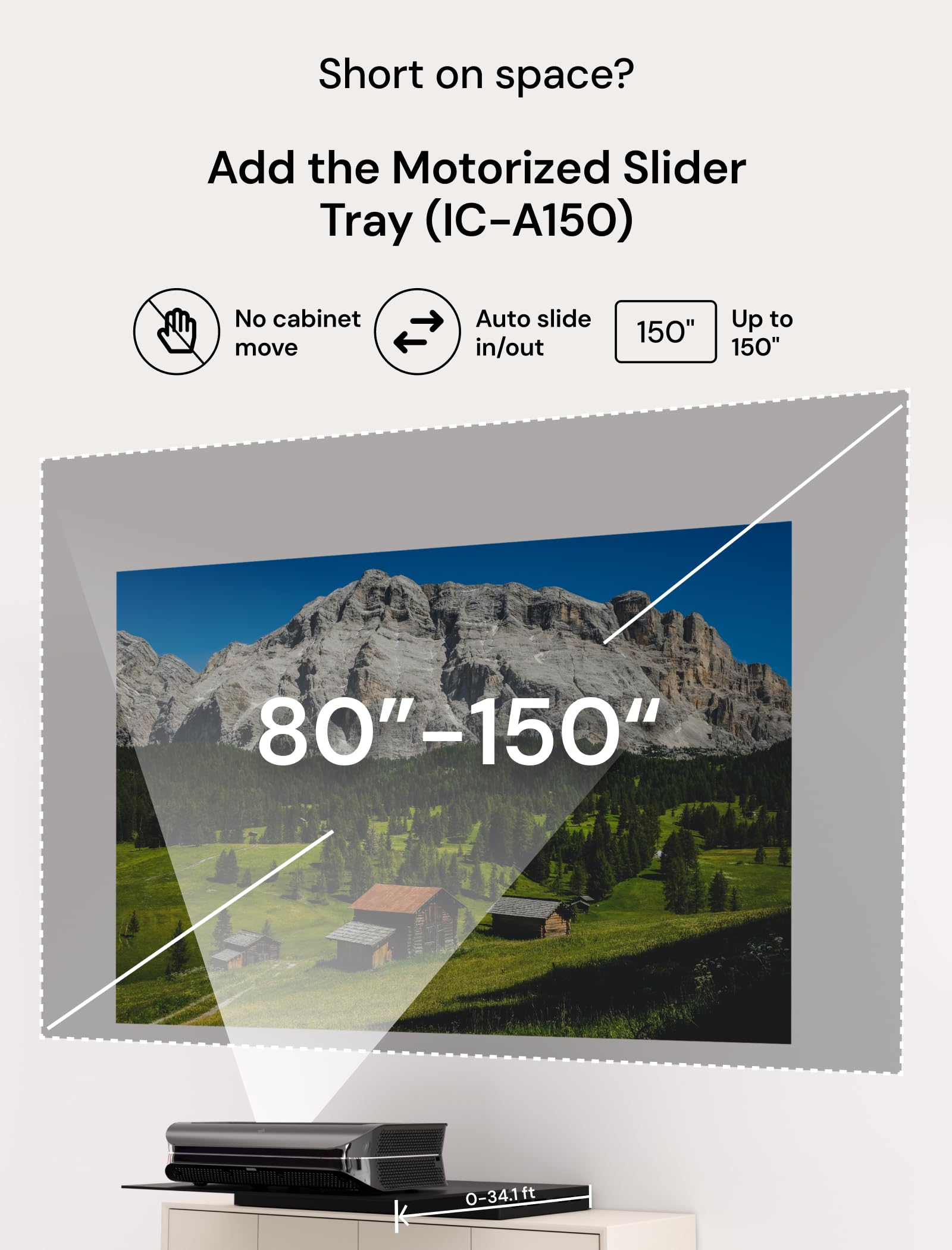 AWOL VISION LTV-3000 Pro 4K 3D Ultra Short Throw Triple Laser Projector, Dolby Vision & Atmos, HDR10+, 150" UST Laser TV Home Theater Projector - Image 6