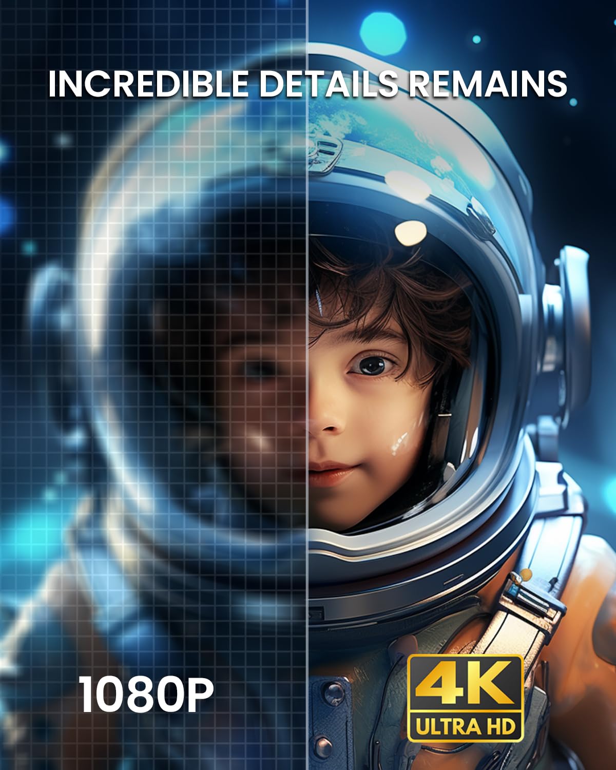 4K Smart Projector with Wifi and Bluetooth, 1080P Full HD Projector with Speaker, 3000 ANSI, WIFI6/5G, Ultra Short Throw, Triple UHD Laser TV with Android, HDR10 150", Home Bedroom Projector H6 - Image 3