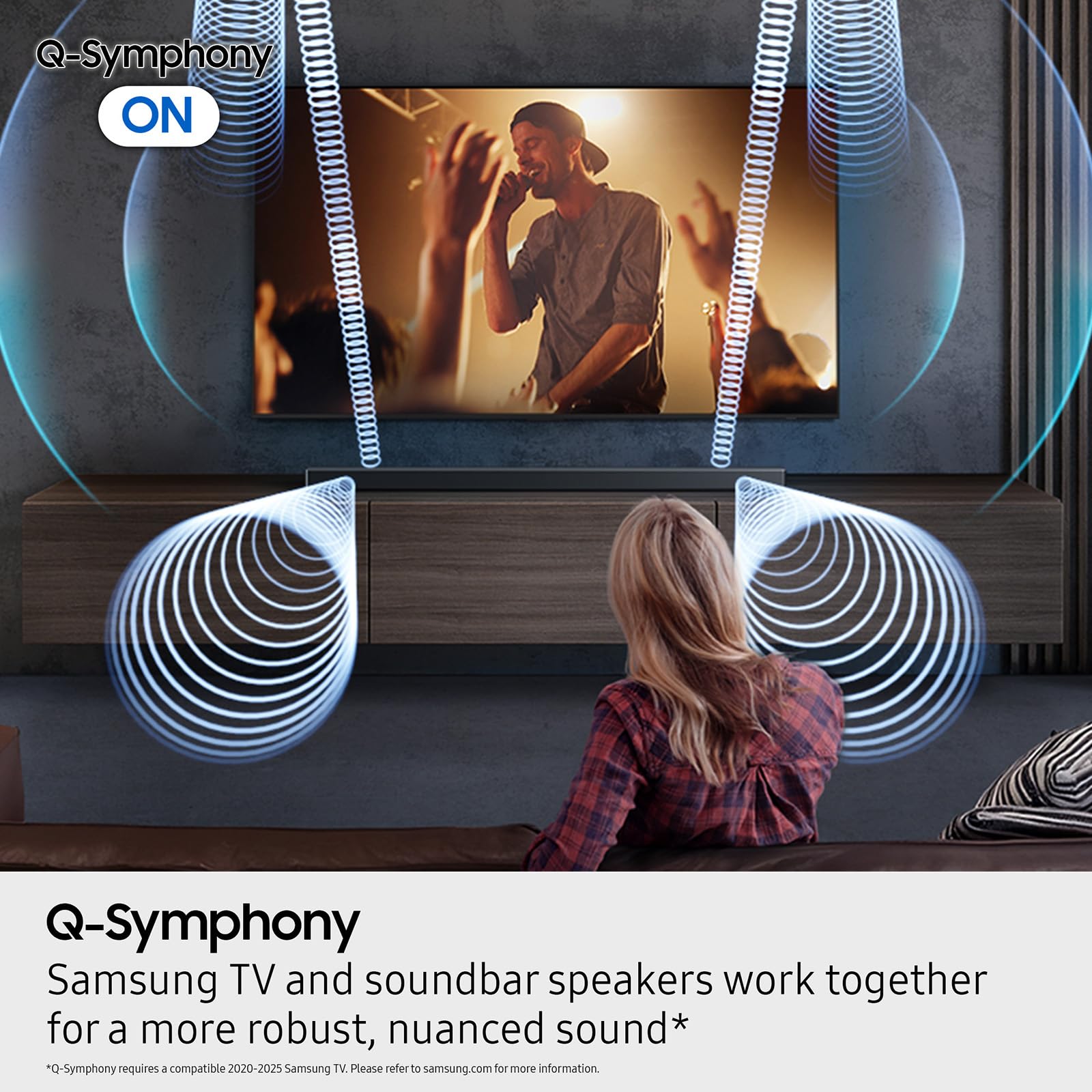 Samsung Q-Series Soundbar HW Q600F 3.1.2 ch Subwoofer (2025 Model) SpaceFit Sound Pro, Q-Symphony, Adaptive Sound - Image 4