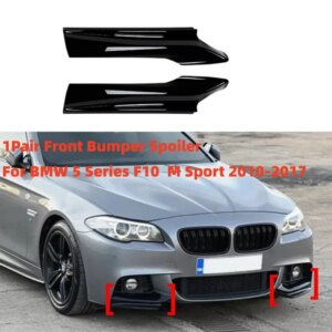 Front Bumper Lip Splitter Spoiler For BMW F10 F11 M Sport 5 Series 520i 530i 2011-2017 1Pair Diffuser Body Kits Tuning