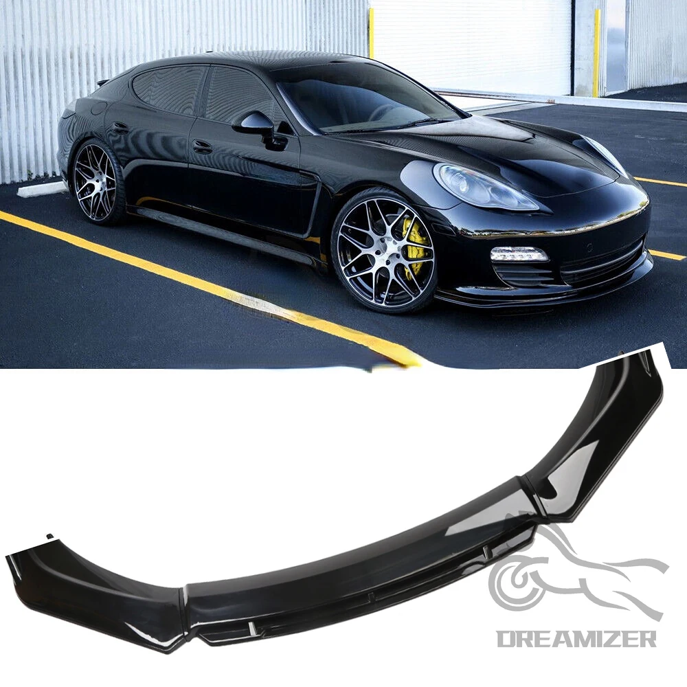 5Pcs/Set Universal Car Front Bumper Lip Chin Spoiler Splitter Diffuser Body Kit Black Carbon Printing Exterior Accessories Parts - Image 2