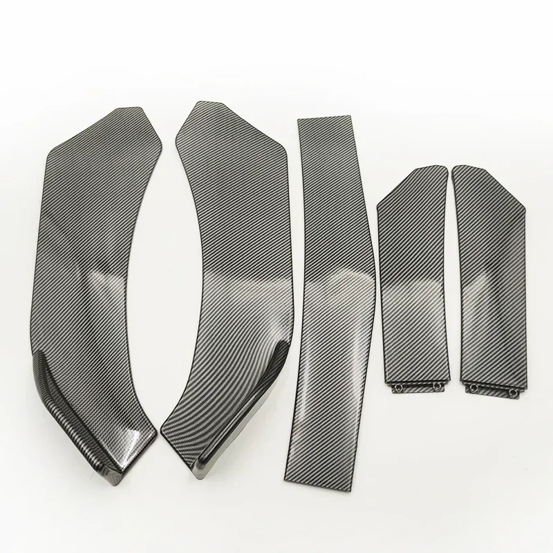 5 Pieces Universal Car Front Bumper Lip Body Kit Spoiler Splitter ABS Bumper Canard Lip Splitter Universal Car Accessories - Image 2