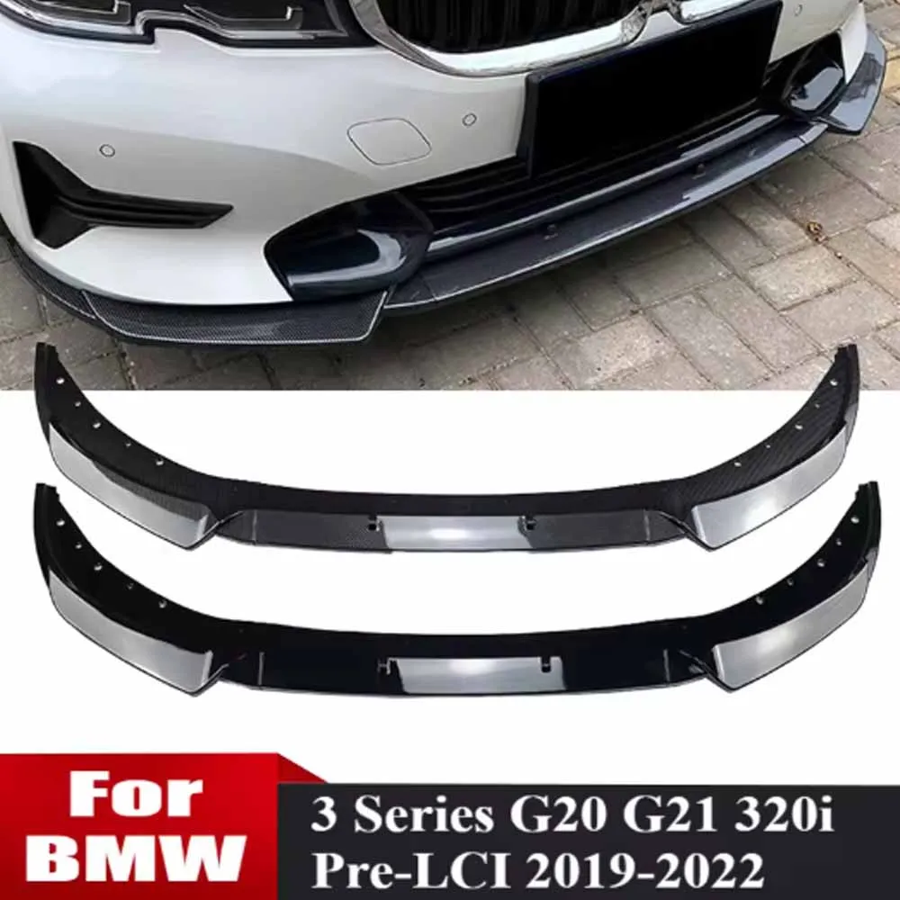 Car Bumper Lip For BMW 3 Series G20 G21 320i 325i 2019-2022 Car Front Bumper Splitter Lip Spoiler Diffuser Car Body Kit Tuning