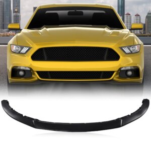 Front Bumper Spoiler Lip Chin Spoiler Body Kit Fit for 2013-2014 Ford Mustang Rp Style Abs Black Lower Splitter Protector Blade