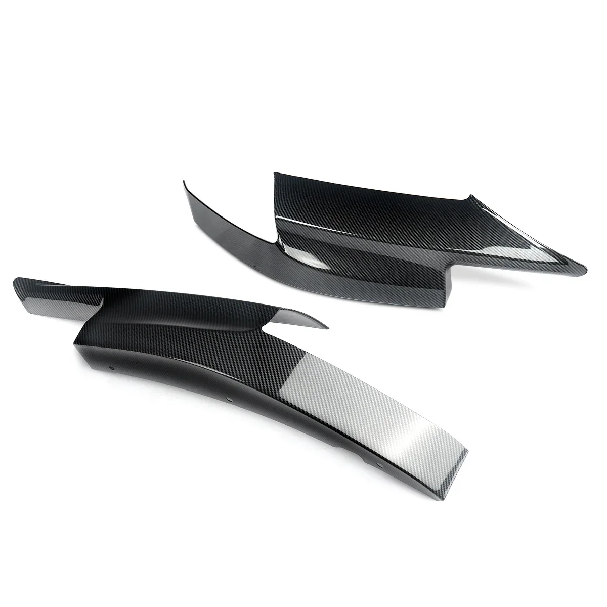 Carbon Fiber Style Front Bumper Corner Splitter Lip for BMW F10 M5 Only 2010-2016 - Image 6