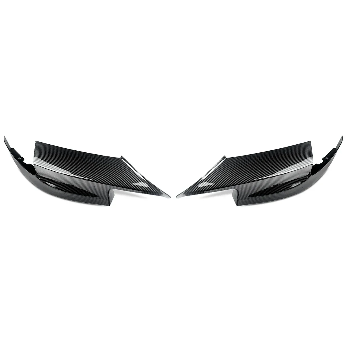 Carbon Fiber Style Front Bumper Corner Splitter Lip for BMW F10 M5 Only 2010-2016 - Image 4