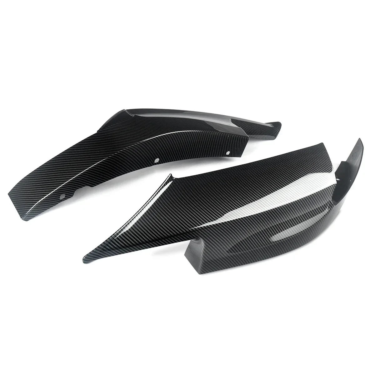 Carbon Fiber Style Front Bumper Corner Splitter Lip for BMW F10 M5 Only 2010-2016 - Image 5