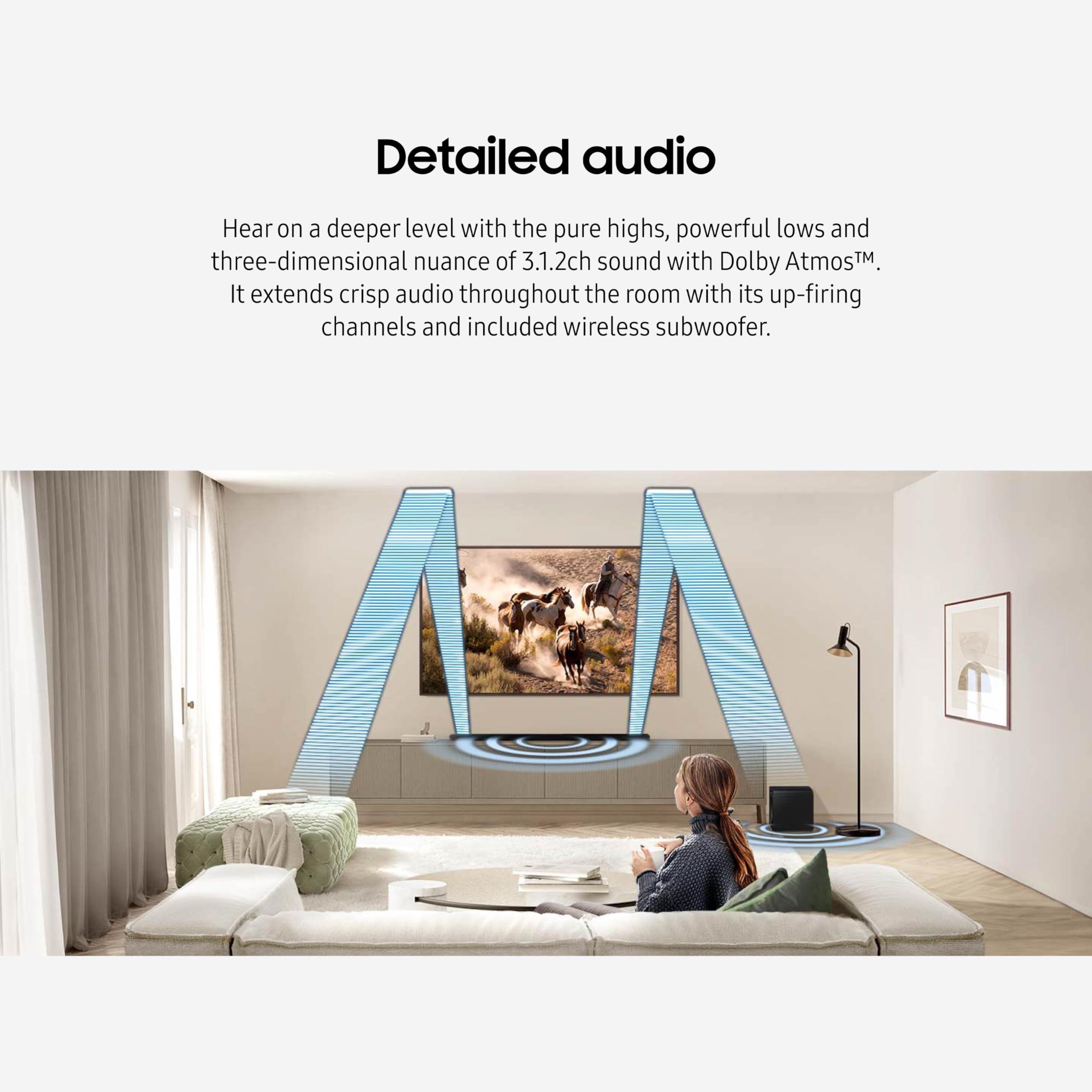 SAMSUNG S800D 3.1.2ch Soundbar w/Wireless Dolby Atmos Audio, Ultra Slim Design, Q-Symphony, SpaceFit Sound Pro, Adaptive Sound, Game Mode Pro with Alexa Built-in, HW-S800D/ZA - Image 6