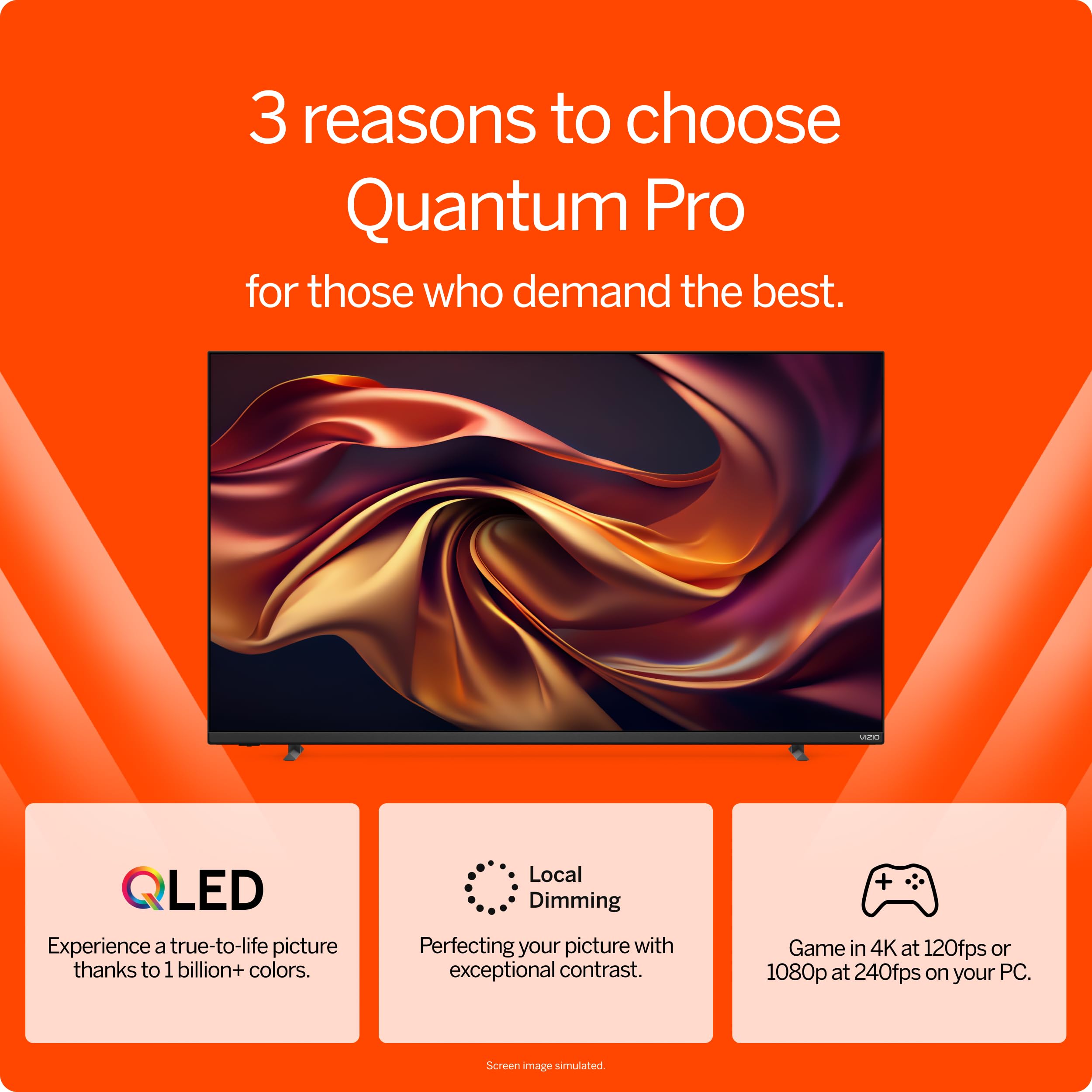VIZIO 50-inch Quantum Pro 4K 120Hz QLED HDR10+ Smart TV with Dolby Vision, Active Full Array, 240Hz @ 1080p PC Gaming, WiFi 6E, Apple AirPlay, Chromecast Built-in, M50QXM-K01, 2023 Model - Image 14