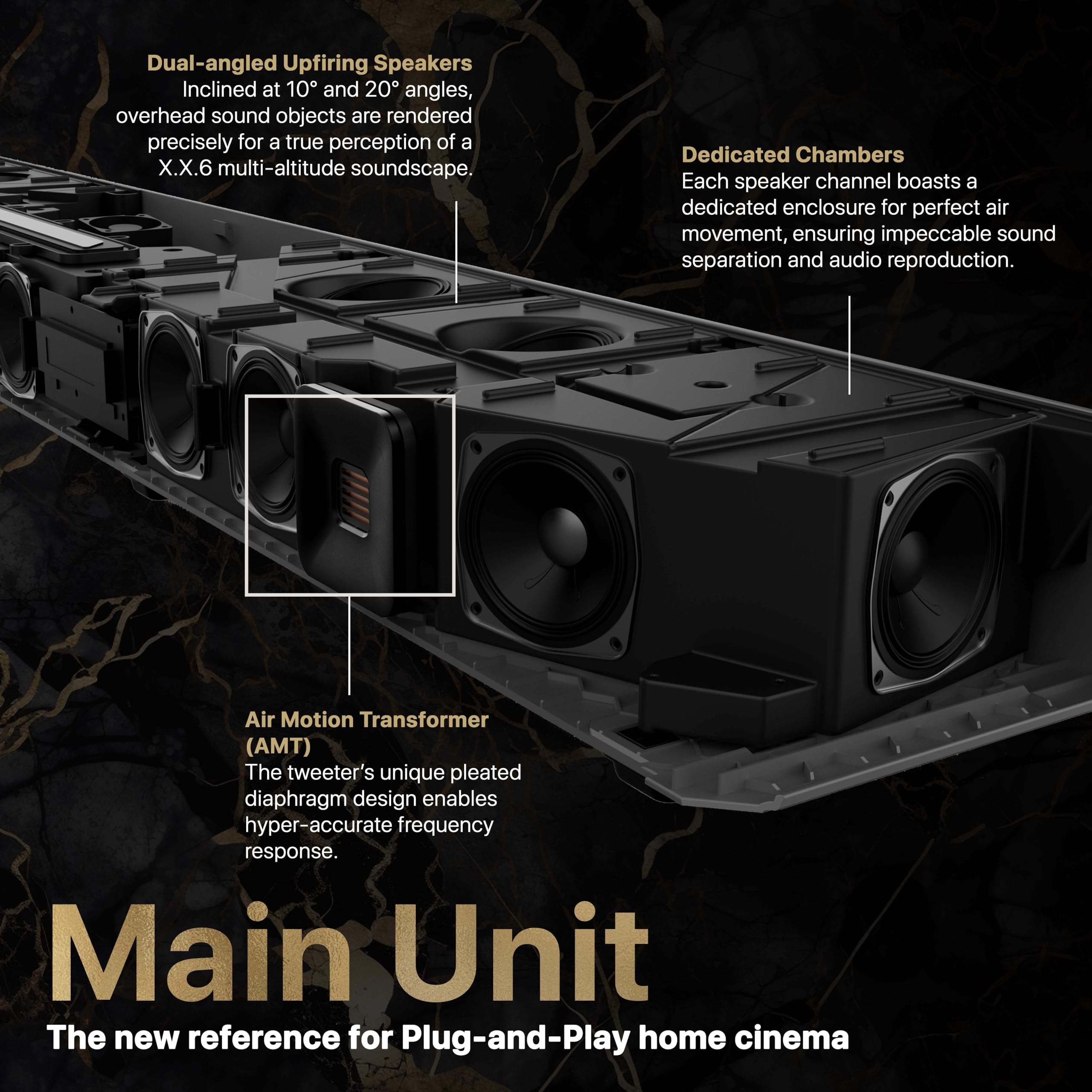 Nakamichi Dragon 11.4.6 Home Surround Sound System with Dolby Atmos and DTS:X Pro. Best Soundbar with AVR Processing - Image 6