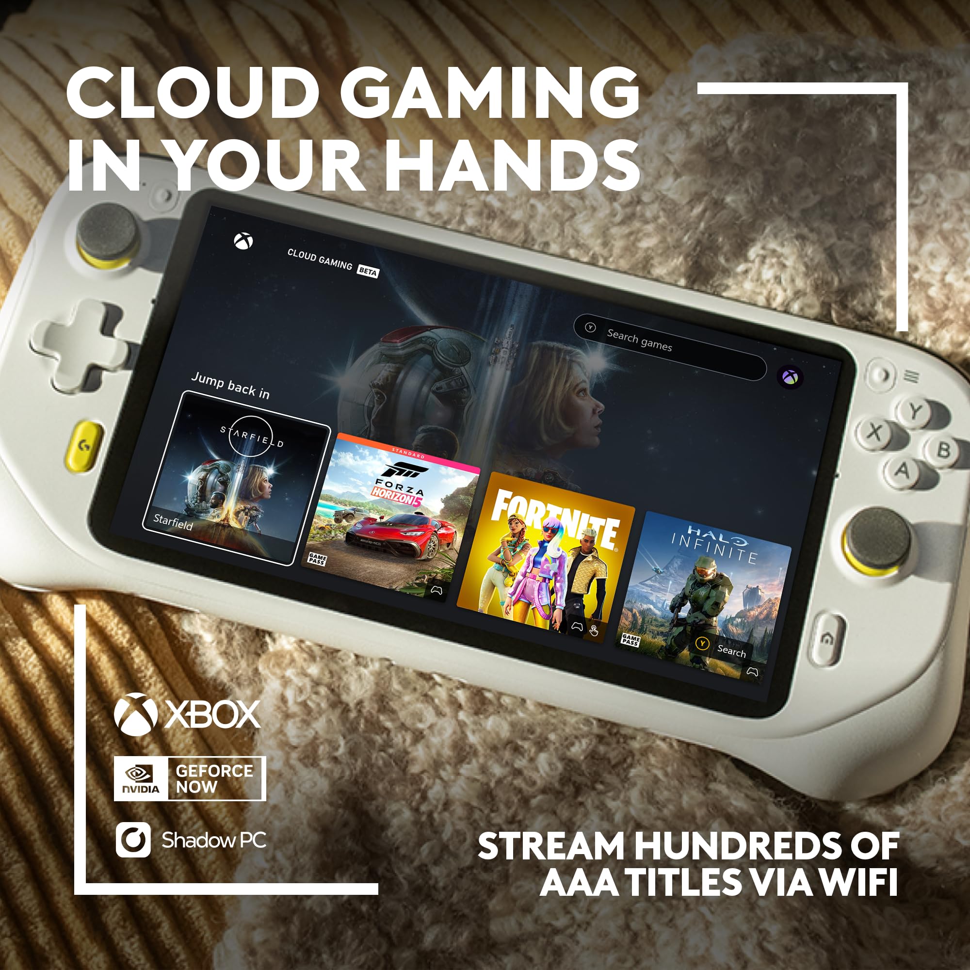 Logitech G Cloud Handheld Portable Gaming Console with Long-Battery Life, 1080P 7-Inch Touchscreen, Lightweight Design, Xbox Cloud Gaming, NVIDIA GeForce NOW, Google Play - Image 7