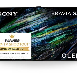 Sony QD-OLED 77 inch BRAVIA XR A95L Series 4K Ultra HD TV: Smart Google TV with Dolby Vision HDR and Exclusive Gaming Features for The PlayStation® 5 XR77A95L- Latest Model,Black