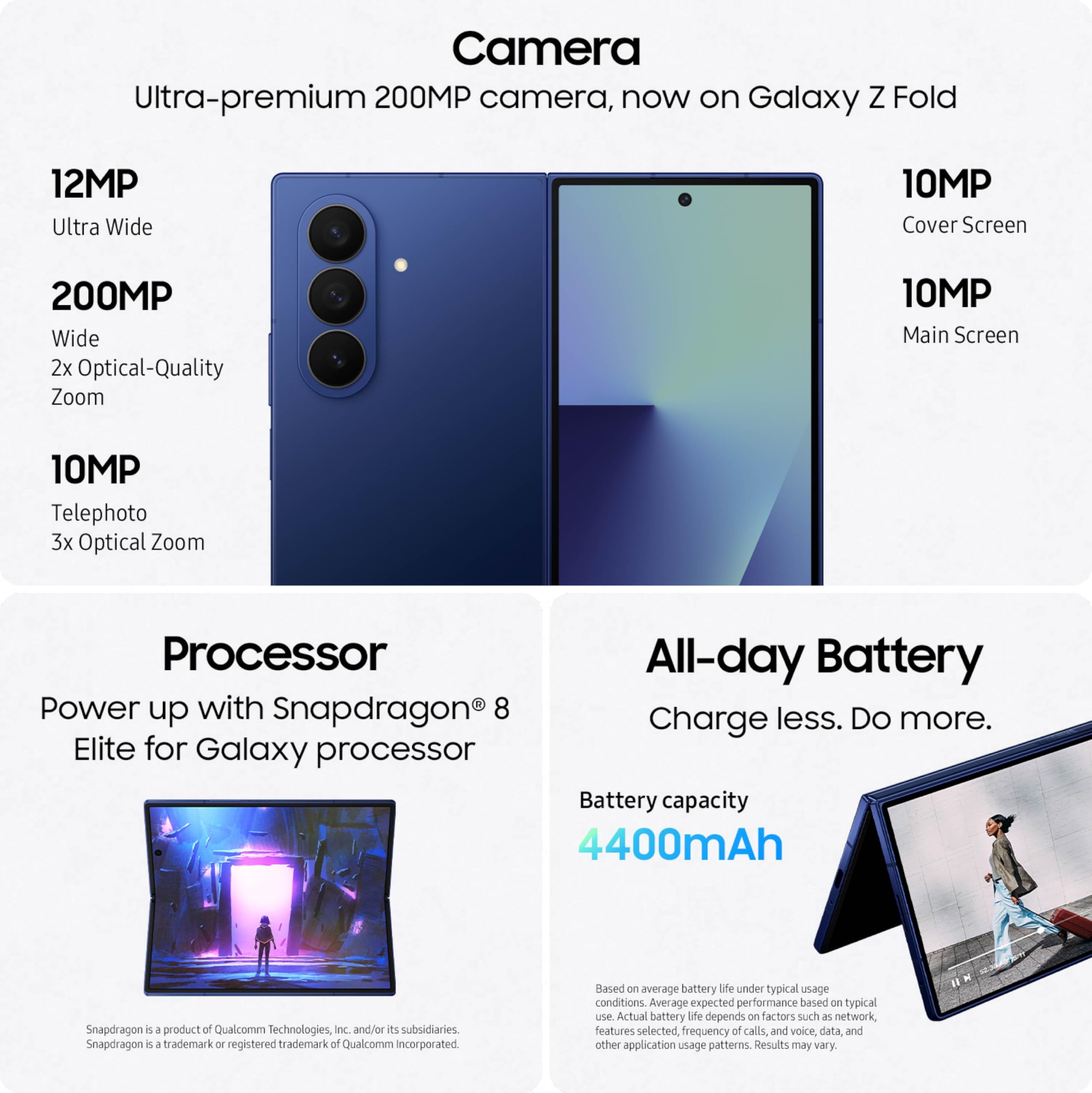 Samsung Galaxy Z Fold7 Cell Phone, 256GB AI Smartphone, Unlocked Android, AI Photo Edits, Large Screen, Long Battery Life, 2025, US 1 Yr Manufacturer Warranty, Silver Shadow - Image 9