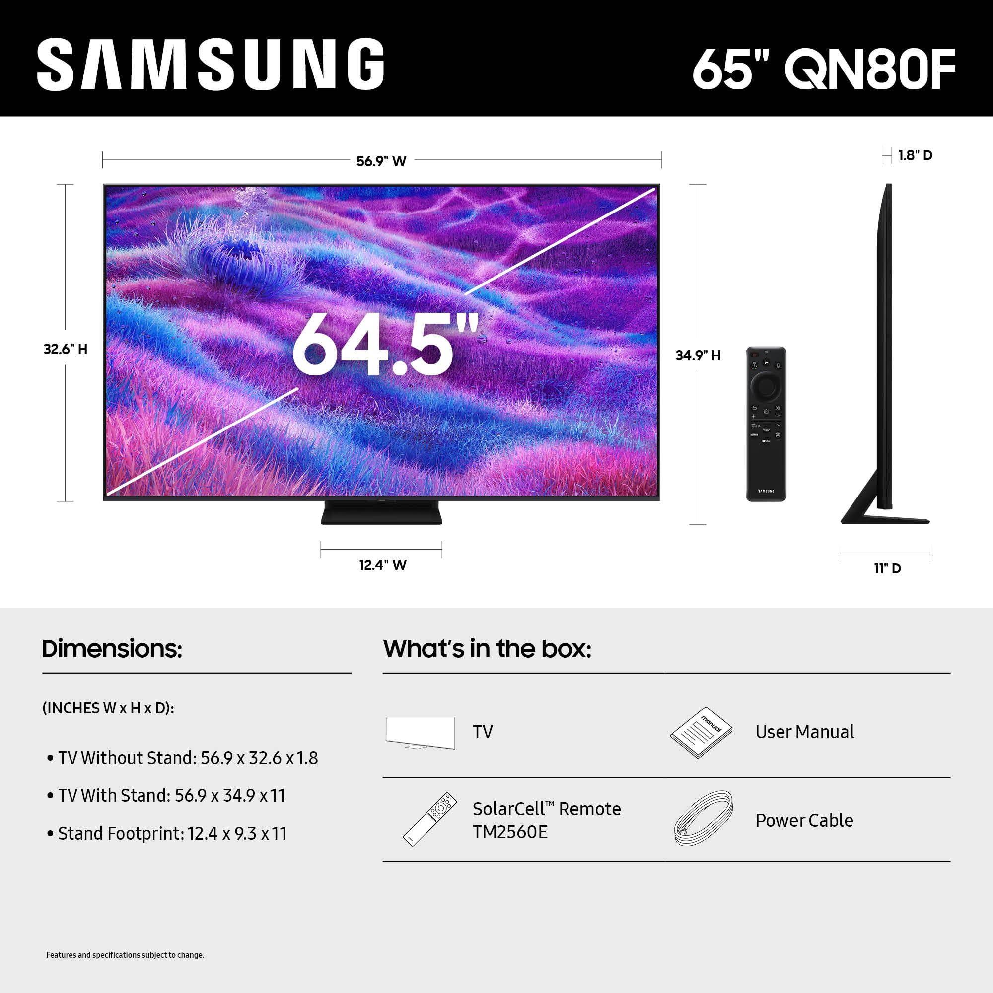 Samsung 65-Inch Class Neo QLED 4K QN80F Series, Vision AI, Mini LED Smart TV (2025 Model, 65QN80F) Neo Quantum HDR, Object Tracking Sound Lite w/Dolby Atmos, NQ4 AI Gen2 Processor, Alexa Built-in - Image 14