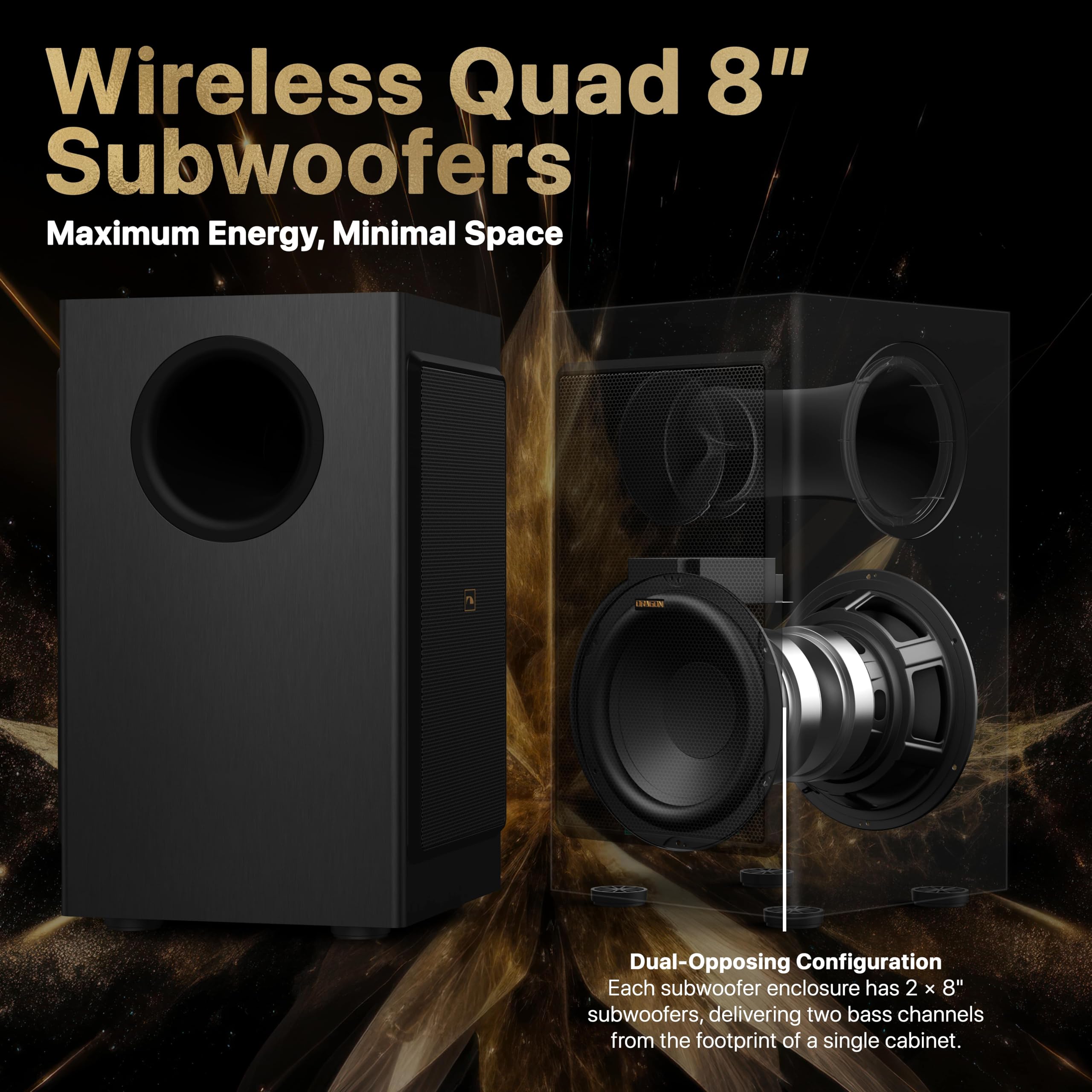 Nakamichi Dragon 11.4.6 Home Surround Sound System with Dolby Atmos and DTS:X Pro. Best Soundbar with AVR Processing - Image 5