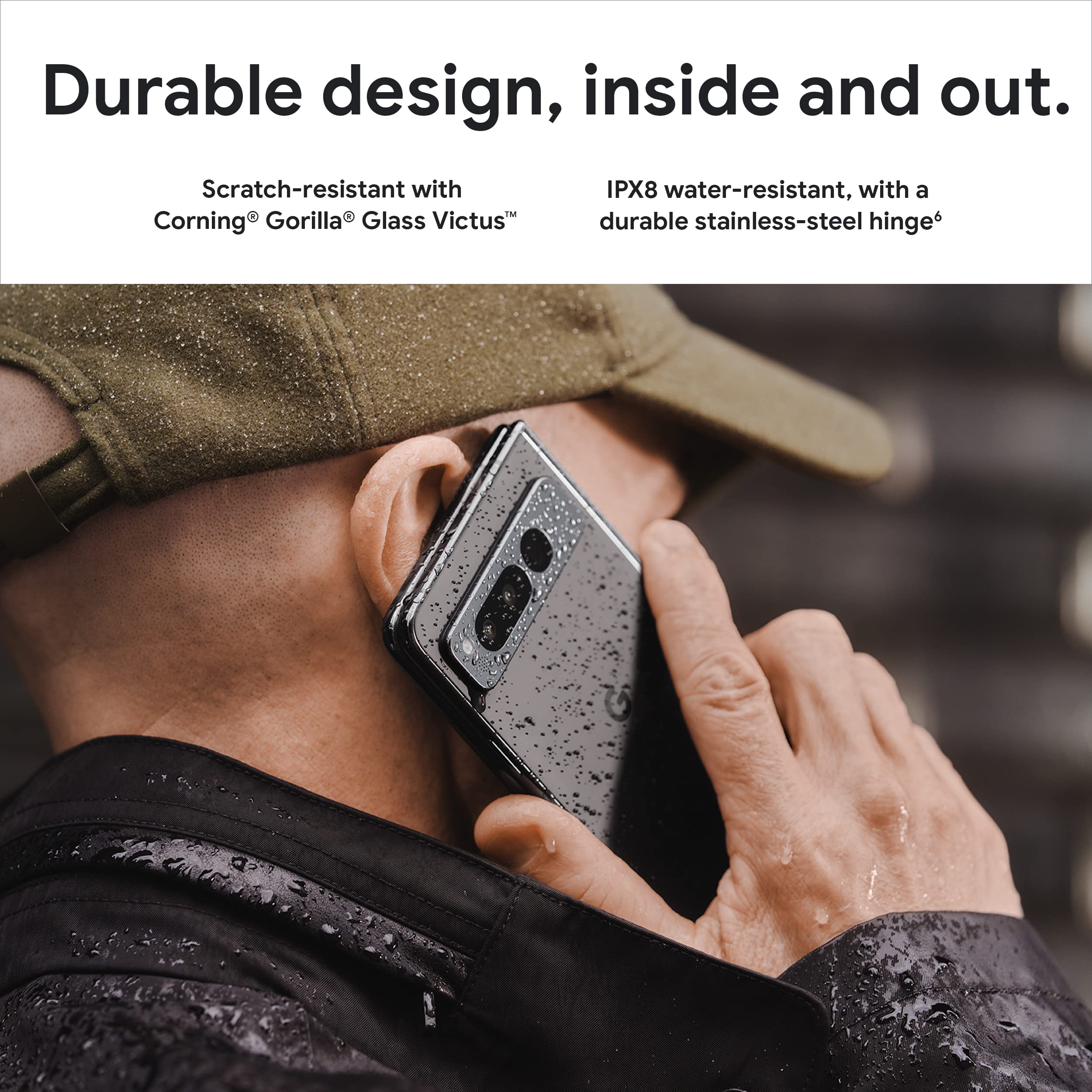 Google Pixel Fold - Unlocked Android 5G Smartphone with Telephoto Lens and Ultrawide Lens - Foldable Display - 24-Hour Battery - Obsidian - 256 GB - Image 10