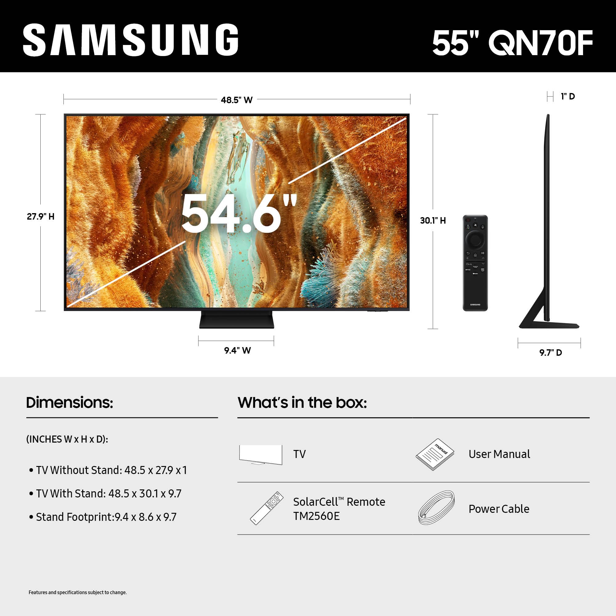 Samsung 55-Inch Class Neo QLED QN70F 4K Mini LED Smart TV (2025 Model) NQ4 AI Gen2 Processor, Quantum Matrix Technology Slim, Motion Xcelerator 144Hz, Samsung Vision AI, Alexa Built-in - Image 14