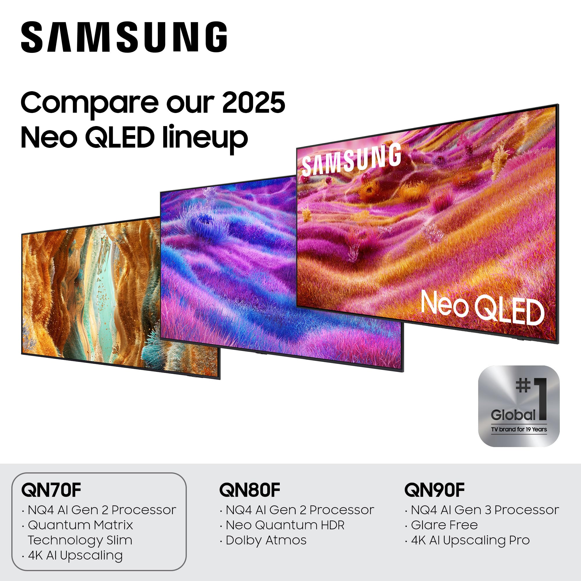 Samsung 55-Inch Class Neo QLED QN70F 4K Mini LED Smart TV (2025 Model) NQ4 AI Gen2 Processor, Quantum Matrix Technology Slim, Motion Xcelerator 144Hz, Samsung Vision AI, Alexa Built-in - Image 11