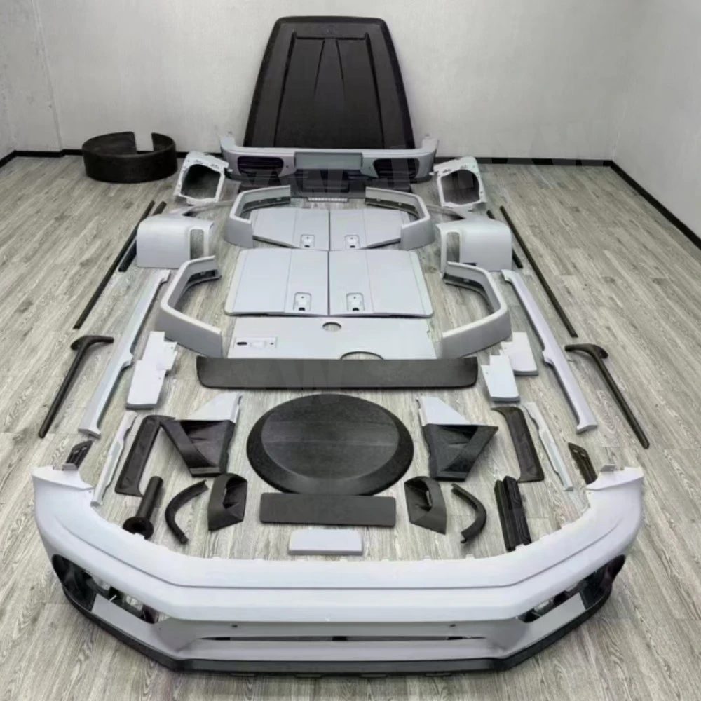 Dry Carbon Fiber Body Kits for Benz W464 G350 G500 G63 2019-2024 Front Lip Rear Diffuser Trunk Lip Spoiler Side Skirt - Image 2