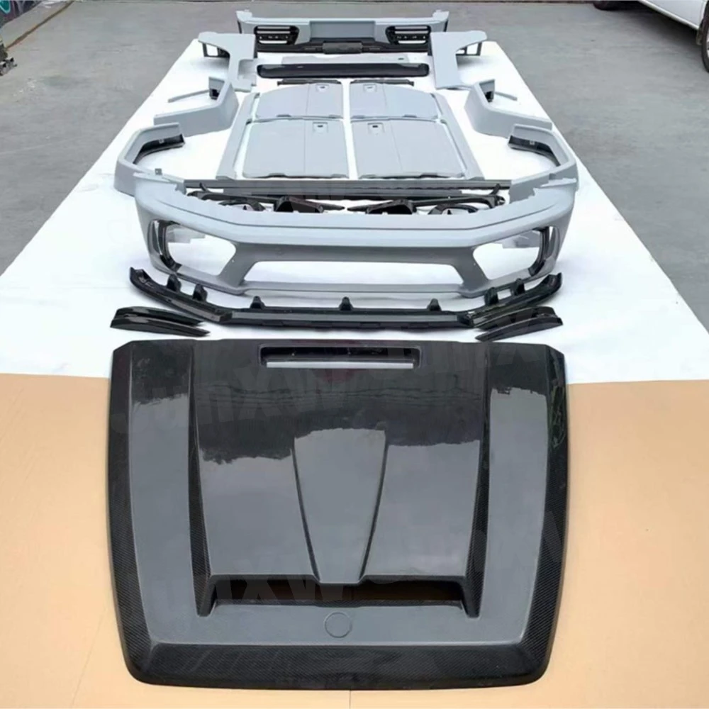 Dry Carbon Fiber Body Kits for Benz W464 G350 G500 G63 2019-2024 Front Lip Rear Diffuser Trunk Lip Spoiler Side Skirt - Image 3