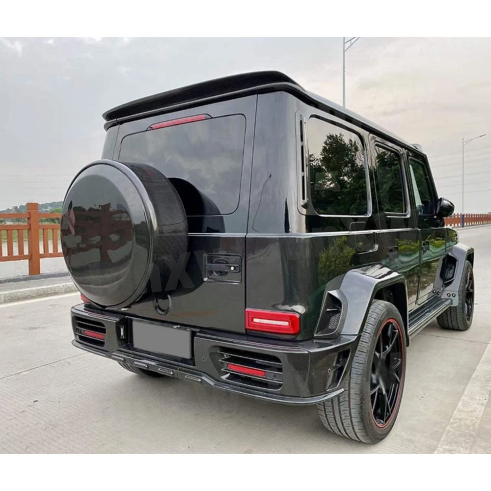 Dry Carbon Fiber Body Kits for Benz W464 G350 G500 G63 2019-2024 Front Lip Rear Diffuser Trunk Lip Spoiler Side Skirt - Image 5