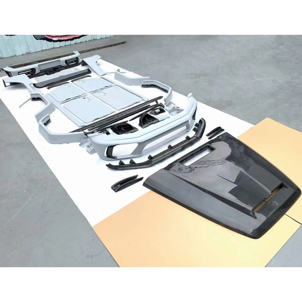Dry Carbon Fiber Body Kits for Benz W464 G350 G500 G63 2019-2024 Front Lip Rear Diffuser Trunk Lip Spoiler Side Skirt - Image 4